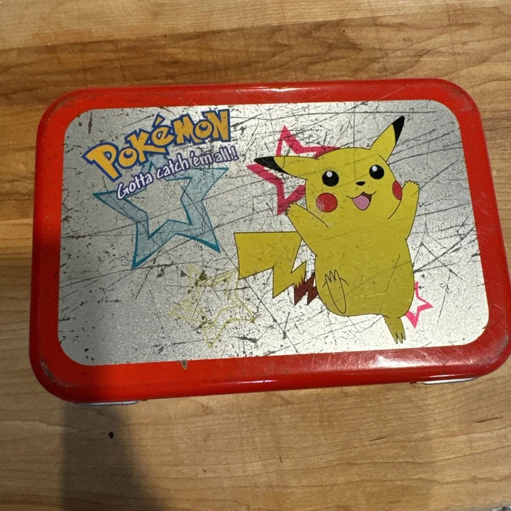 Pokemon: gotta Catch'em All! Pikachu Tin Box with Red Border VERY RARE